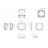 Bopla BoPad BOP 1212 P-9016-SET ekrano korpusas 122 x 118 x 57,60 mm ABS baltas (RAL 9016) 35112076.HMT1