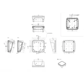 Bopla BoPad BOP 1212 P-9016-SET ekrano korpusas 122 x 118 x 57,60 mm ABS baltas (RAL 9016) 35112076.HMT1