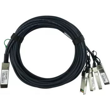 BlueLAN suderinamas H3C LSWM1QSTK4 pasyvus 40GBASE-CR4 QSFP+ į 4x10GBASE-CR SFP+ tiesioginio prijungimo breakout kabelis, 3m, AWG30 LSWM1QSTK4-BL