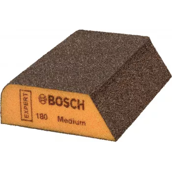 Bosch EXPERT M475 šlifavimo kempinė, K120 vidutinio grūdėtumo, aliuminio oksidas, šlapiam ir sausam šlifavimui, stačiakampis blokas 2608621921