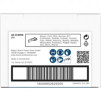BOSCH PRO AIZ 32 BSPIB StarlockPlus įleidžiamojo pjovimo diskinis pjūklas, 32 x 50 mm, Bi-Metal 2608669073