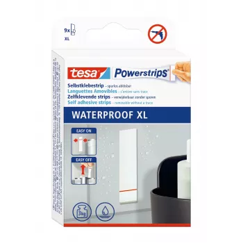 Tesa Powerstrips Waterproof XL lipnios juostelės iki 9 kg, baltos, 9 vnt. 40519-00000-00