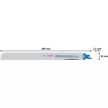 Bosch PRO Medium-Thick Metal precise S1237BEF dvitrauklio pjūklo geležtė, 300 mm, 5 vnt. pakelis 2608658996