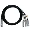 BlueLAN 40GBASE-CR4 QSFP į 4x10GBASE-CR SFP+ pasyvus tiesioginio prijungimo breakout kabelis, 2m, AWG30, suderinamas su Chelsio OCTTAPCABLE2M OCTTAPCABLE2M-BL