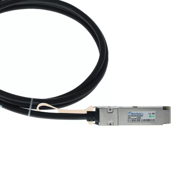 BlueLAN 40GBASE-CR4 QSFP į 4x10GBASE-CR SFP+ pasyvus tiesioginio prijungimo breakout kabelis, 2m, AWG30, suderinamas su Chelsio OCTTAPCABLE2M OCTTAPCABLE2M-BL