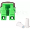 BLUELAN BlueOptics Šviesolaidinis Loopback Adapteris OM5 50/125µm Multimode LC/UPC Duplex, Laimo Žalios Spalvos, Keraminis Ferulas, -40°C iki +85°C (BOLBLCOM5)