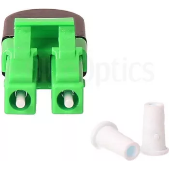 BLUELAN BlueOptics Šviesolaidinis Loopback Adapteris OM5 50/125µm Multimode LC/UPC Duplex, Laimo Žalios Spalvos, Keraminis Ferulas, -40°C iki +85°C (BOLBLCOM5)