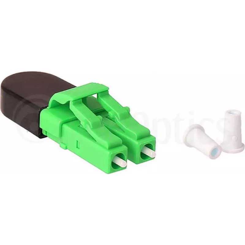 BLUELAN BlueOptics Šviesolaidinis Loopback Adapteris OM5 50/125µm Multimode LC/UPC Duplex, Laimo Žalios Spalvos, Keraminis Ferulas, -40°C iki +85°C (BOLBLCOM5)