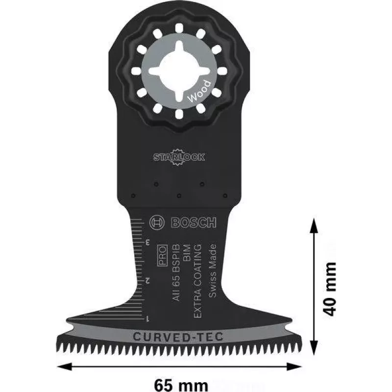 Bosch Expert for MultiMaterial įleidžiamojo pjovimo diskinis pjūklas PRO AII 65 BSPIB, StarlockPlus, 65 x 40 mm, bi-metalas 2608669085