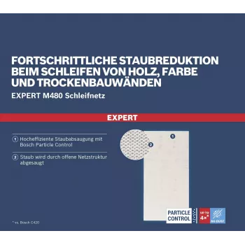 Bosch Accessories 2608901691 šlifavimo tinklelis gipso kartono šlifuokliui, grūdėtumas 120, 107 mm x 115 mm, 10 vnt.