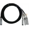 BlueLAN 40GBASE-CR4 QSFP į 4x 10GBASE-CR SFP+ pasyvus tiesioginio prijungimo breakout kabelis, 2 m, AWG30, suderinamas su Centec CAB-Q-S-1M-CT-BL