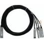 BlueLAN 40GBASE-CR4 QSFP į 4x 10GBASE-CR SFP+ pasyvus tiesioginio prijungimo breakout kabelis, 2 m, AWG30, suderinamas su Centec CAB-Q-S-1M-CT-BL