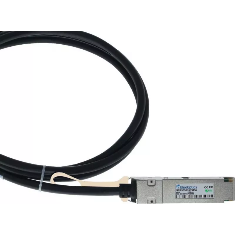 BlueLAN 40GBASE-CR4 QSFP į 4x 10GBASE-CR SFP+ pasyvus tiesioginio prijungimo breakout kabelis, 2 m, AWG30, suderinamas su Centec CAB-Q-S-1M-CT-BL