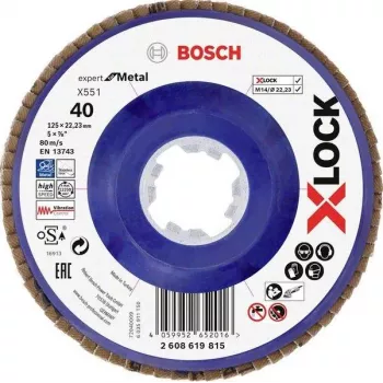 Bosch 2608619815 Expert for Metal X-LOCK pjovimo diskas 125 mm x 1,0 mm x 22,23 mm