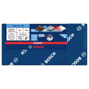 Bosch Expert M480 šlifavimo diskas 150 mm P120 8+8+1 skylės, Hook and Loop 2608902459