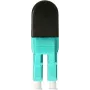 BLUELAN BlueOptics OM3 LC/UPC Duplex Multimode Fiber Loopback Adapter, Aqua, Ceramic Ferrule, -40°C to +85°C BOLBLCOM3