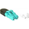 BLUELAN BlueOptics OM3 LC/UPC Duplex Multimode Fiber Loopback Adapter, Aqua, Ceramic Ferrule, -40°C to +85°C BOLBLCOM3