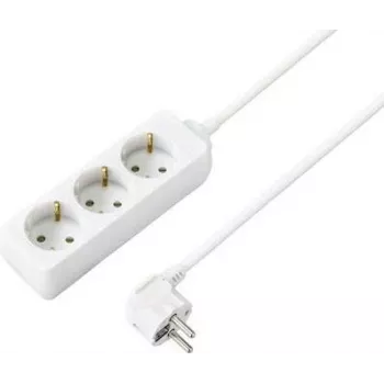 SYGONIX SY-4890980 6 vietų Schuko elektros skirstytuvas baltas, 1,5 m kabelis, be jungiklio, su apsauga nuo vaikų