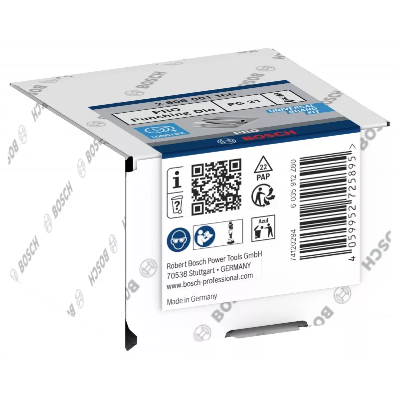 Bosch 2608001166 presavimo matrica vamzdiniams kabelių antgaliams ir jungtims, 150 mm², šešiakampio profilio