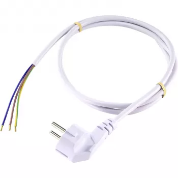Sygonix SY-5043482 Maitinimo kabelis, baltas, 2,00 m