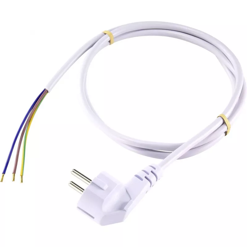 Sygonix SY-5043482 Maitinimo kabelis, baltas, 2,00 m