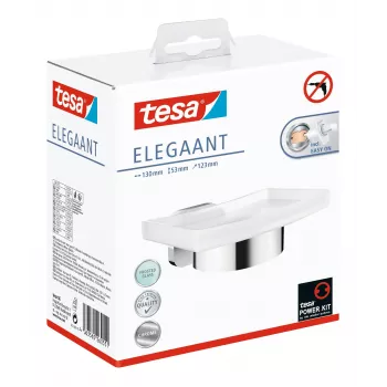 tesa ELEGAANT 40628-00000-00 muilo indas chromas (blizgus), baltas (matinis)