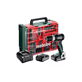 Metabo SB 18 L BL Set akumuliatorinis smūginis gręžtuvas 18V bešepetėlinis 65 Nm su 2x 2.0 Ah Li-Power baterijomis, įkrovikliu ir dėklu 613157710
