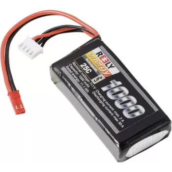 Reely LiPo baterijos paketas 11,1V 1000mAh 3S 25C Softcase BEC (RE-7845957)
