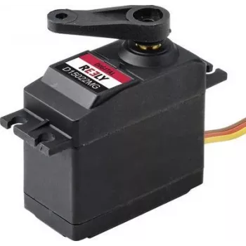 Reely D15022MG skaitmeninis servo su metaliniais krumpliaračiais, JR jungtimi, 15 kg/cm esant 6 V RE-7165944