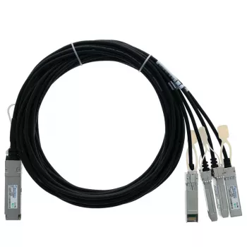 BlueLAN X4DACBL2-BL suderinamas su Intel 40GBASE-CR4 QSFP į 4x10GBASE-CR SFP+ pasyvus tiesioginio prijungimo breakout kabelis, 2 m, AWG30
