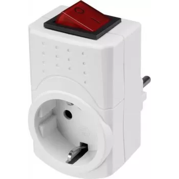 Sygonix SY-5045292 perjungiamas Schuko adapteris baltas