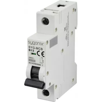 Sygonix SY-6440878 SYG-MCB 1P/B13/6KA automatinis grandinės pertraukiklis, 1 polius, 13 A, 240 V AC