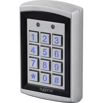 Sygonix SY-6428612 RFID kodų klaviatūra su apšviestais klavišais, IP66, paviršinio montavimo, 12-24V DC/AC, 2000 vartotojų