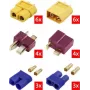 Reely RE-6699867 XT60 į T-Plug ir EC3 auksu padengtas Y-splitter adapterio kabelis