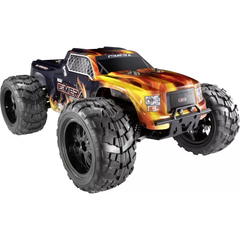 Reely Cimera Black Brushless 1:10 RC Monster Truck 4WD RTR 2.4 GHz su baterija ir pakrovėju (RE-6914403)