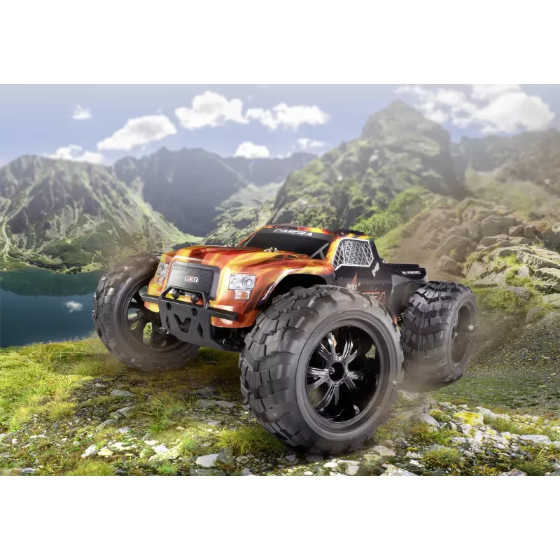 Reely Cimera Black Brushless 1:10 RC Monster Truck 4WD RTR 2.4 GHz su baterija ir pakrovėju (RE-6914403)