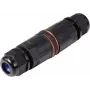 Sygonix SY-6748354 atsparus orui kabelių jungtis su įspaudžiamaisiais gnybtais, 3 polių, IP68, juoda
