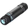 Sygonix SY-5498972 hermetiškas kabelių jungtis su varžtiniais gnybtais, IP68, 3 polių, 32 mm x 118 mm, juoda