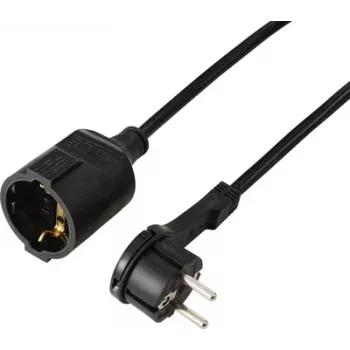 Sygonix SY-7169684 maitinimo prailginimo kabelis 16 A 2 m H05VV-F 3G 1,5 mm² juodas