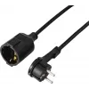 Sygonix SY-7165294 maitinimo prailginimo kabelis 16 A juodas 3,00 m H05VV-F 3G 1,5 mm²