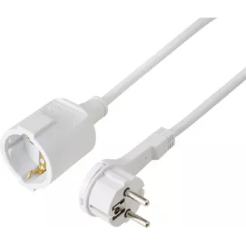 Sygonix SY-7165300 ilginamasis kabelis 16 A baltas 5 m H05VV-F 3G 1,5 mm²