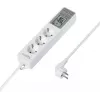 Sygonix SY-4675078 elektros skirstytuvas su skaitmeniniu laikmačiu, 3 Schuko lizdai, 1,5 m kabelis, baltas