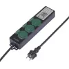 Sygonix SY-6786454 sodo rozetė su mechaniniu laikmačiu, 3 lizdų, IP44, 3680 W, juoda/žalia