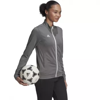 adidas Entrada 22 marškinėliai su užtrauktuku pilki H57527 L