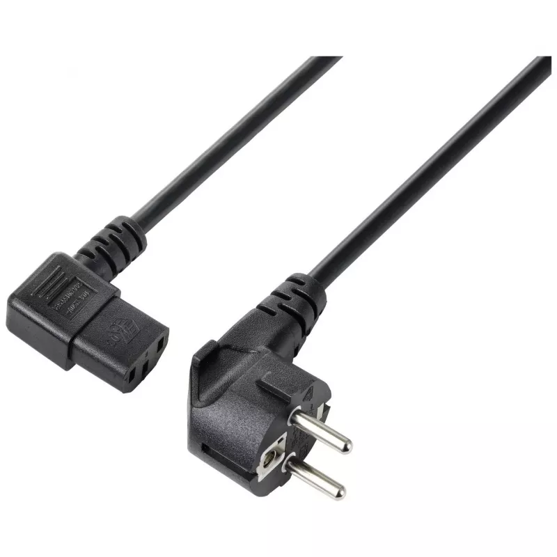 Sygonix SY-5243884 maitinimo kabelis Schuko į IEC C13 5 m juodas