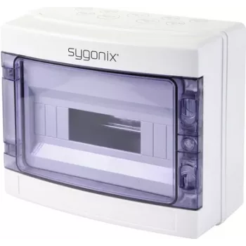 Sygonix SY-5491854 maža paviršinio montavimo skirstomoji dėžė, 12 modulių, 1 eilė, balta