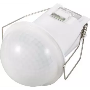 Sygonix SY-6733032 360° įleidžiamas lubinis PIR judesio jutiklis, 230 V relė, 2000 W, 6 m nuotolis, baltas