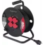 Sygonix SY-10236132 būgninis prailgintuvas 25 m H05VV-F 3G1.5, 4 Schuko lizdai, juodas