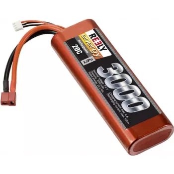 Reely LiPo akumuliatorius 7,4V 3000mAh 2S 20C Stick Hardcase T-Plug (RE-7863792)