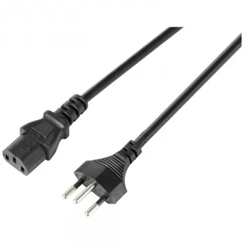 Sygonix SY-5243896 maitinimo laidas šaltiems prietaisams CEE 7/7 į IEC C13 kampuotas 5 m juodas